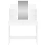 Frisiertisch mit glänzendem weißen Spiegel 96x39x142 cm von , Schlafzimmerkommoden - Ref: Foro24-837578, Preis: 128,77 €, Rab...