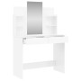 Tocador con espejo blanco brillante 96x39x142 cm by , Bedroom Dressers - Ref: Foro24-837578, Price: 130,85 €, Discount: %