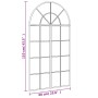Schwarzer Eisenbogen-Wandspiegel 60x110 cm von , Spiegel - Ref: Foro24-3200606, Preis: 130,14 €, Rabatt: %