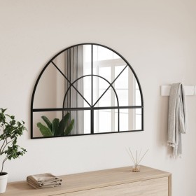 Espejo de pared arco de hierro negro 100x70 cm