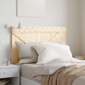 Cabecero de madera maciza de pino 100x104 cm de , Cabeceros y pies de cama - Ref: Foro24-358405, Precio: 48,10 €, Descuento: %