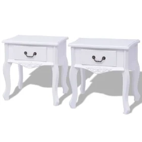 Nightstands 2 units white MDF by vidaXL, Side tables - Ref: Foro24-242750, Price: 152,63 €, Discount: %