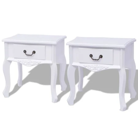 Nightstands 2 units white MDF by vidaXL, Side tables - Ref: Foro24-242750, Price: 152,63 €, Discount: %