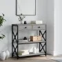 Mesa consola madera de ingeniería gris Sonoma 75x28x75 cm by , Side tables - Ref: Foro24-834198, Price: 90,69 €, Discount: %