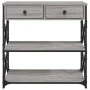 Mesa consola madera de ingeniería gris Sonoma 75x28x75 cm by , Side tables - Ref: Foro24-834198, Price: 90,69 €, Discount: %