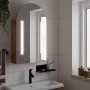 Mueble de baño con espejo arqueado y luz LED roble 42x13x70 cm by , bathroom vanities - Ref: Foro24-357976, Price: 101,36 €, ...