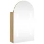 Mueble de baño con espejo arqueado y luz LED roble 42x13x70 cm by , bathroom vanities - Ref: Foro24-357976, Price: 101,36 €, ...