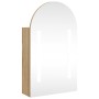 Mueble de baño con espejo arqueado y luz LED roble 42x13x70 cm by , bathroom vanities - Ref: Foro24-357976, Price: 107,80 €, ...