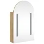 Mueble de baño con espejo arqueado y luz LED roble 42x13x70 cm by , bathroom vanities - Ref: Foro24-357976, Price: 101,36 €, ...