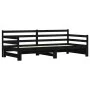 Sofá cama nido madera maciza de pino negro 90x200 cm de , Camas y somieres - Ref: Foro24-836149, Precio: 188,23 €, Descuento: %
