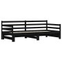 Sofá cama nido madera maciza de pino negro 90x200 cm de , Camas y somieres - Ref: Foro24-836149, Precio: 190,70 €, Descuento: %