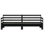 Trundle sofa bed solid black pine wood 90x200 cm by , Beds and slatted bases - Ref: Foro24-836149, Price: 190,70 €, Discount: %