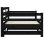 Sofá cama nido madera maciza de pino negro 90x200 cm de , Camas y somieres - Ref: Foro24-836149, Precio: 188,23 €, Descuento: %