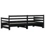 Sofá cama nido madera maciza de pino negro 90x200 cm de , Camas y somieres - Ref: Foro24-836149, Precio: 188,23 €, Descuento: %
