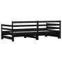 Sofá cama nido madera maciza de pino negro 90x200 cm de , Camas y somieres - Ref: Foro24-836149, Precio: 190,70 €, Descuento: %