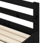 Trundle sofa bed solid black pine wood 90x200 cm by , Beds and slatted bases - Ref: Foro24-836149, Price: 190,70 €, Discount: %