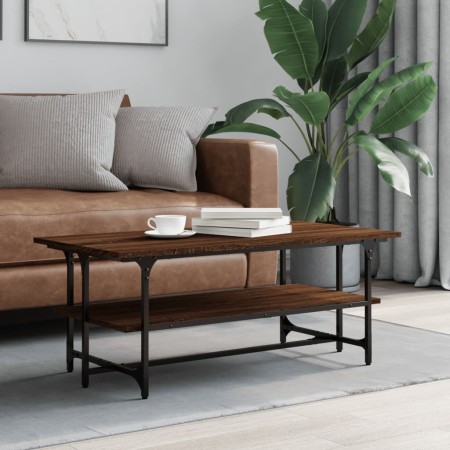 Mesa de centro madera contrachapada roble marrón 100x50x40 cm by , Coffee table - Ref: Foro24-835323, Price: 51,93 €, Discoun...