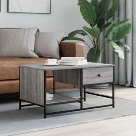 Graue Sonoma-Sperrholz-Couchtisch 85,5x51x45 cm von , Couchtisch - Ref: Foro24-835342, Preis: 56,40 €, Rabatt: %