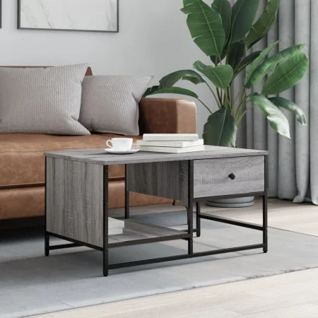 Mesa de centro madera contrachapada gris Sonoma 85,5x51x45 cm de , Mesas de centro - Ref: Foro24-835342, Precio: 55,97 €, Des...