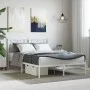 Bettgestell aus weißem Metall mit Kopfteil 140x200 cm von , Betten und Lattenroste - Ref: Foro24-355513, Preis: 96,24 €, Raba...