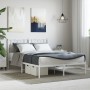 White metal bed frame with headboard 140x200 cm by , Beds and slatted bases - Ref: Foro24-355513, Price: 97,50 €, Discount: %