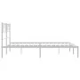 White metal bed frame with headboard 140x200 cm by , Beds and slatted bases - Ref: Foro24-355513, Price: 95,94 €, Discount: %