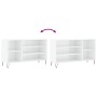 Schuhschrank aus glänzend weißem Sperrholz, 102 x 36 x 60 cm von , Schuhregale und Schuhorganisatoren - Ref: Foro24-831414, P...