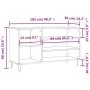 Schuhschrank aus glänzend weißem Sperrholz, 102 x 36 x 60 cm von , Schuhregale und Schuhorganisatoren - Ref: Foro24-831414, P...