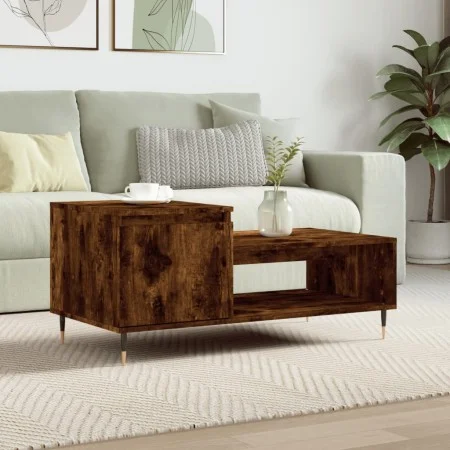 Couchtisch aus geräuchertem Eichensperrholz, 100 x 50 x 45 cm von , Couchtisch - Ref: Foro24-830825, Preis: 46,32 €, Rabatt: %
