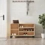 Mueble zapatero madera contrachapada roble Sonoma 102x36x60 cm de , Zapateros y organizadores de calzado - Ref: Foro24-831423...