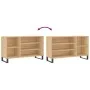 Mueble zapatero madera contrachapada roble Sonoma 102x36x60 cm de , Zapateros y organizadores de calzado - Ref: Foro24-831423...