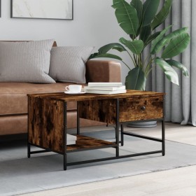 Mesa de centro madera contrachapada roble ahumado 85,5x51x45 cm de , Mesas de centro - Ref: Foro24-835341, Precio: 55,53 €, D...