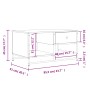 Couchtisch aus geräuchertem Eichensperrholz, 85,5 x 51 x 45 cm von , Couchtisch - Ref: Foro24-835341, Preis: 55,53 €, Rabatt: %