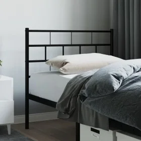 Black metal headboard 100 cm by , Headboards and footboards - Ref: Foro24-355688, Price: 23,12 €, Discount: %