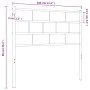 Kopfteil aus schwarzem Metall, 100 cm von , Kopf- und Fußteile - Ref: Foro24-355688, Preis: 23,12 €, Rabatt: %