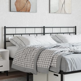 Kopfteil aus schwarzem Metall, 200 cm von , Kopf- und Fußteile - Ref: Foro24-355697, Preis: 32,44 €, Rabatt: %