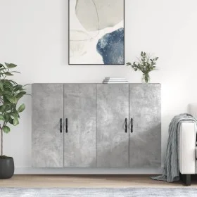 Wall cabinets 2 pcs concrete gray engineered wood by , Sideboards - Ref: Foro24-3197893, Price: 162,95 €, Discount: %