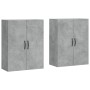 Armarios de pared 2 uds madera de ingeniería gris hormigón de , Aparadores - Ref: Foro24-3197893, Precio: 173,32 €