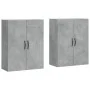 Wall cabinets 2 pcs concrete gray engineered wood by , Sideboards - Ref: Foro24-3197893, Price: 162,95 €, Discount: %