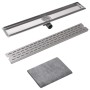 Linearer Duschablauf 830x140 mm aus Edelstahl von vidaXL, Abflüsse - Ref: Foro24-142180, Preis: 51,20 €, Rabatt: %