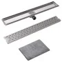 Linearer Duschablauf 830x140 mm aus Edelstahl von vidaXL, Abflüsse - Ref: Foro24-142180, Preis: 51,20 €, Rabatt: %