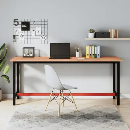 Schreibtischplatte aus massivem Buchenholz, 200 x 55 x 2,5 cm von , Tischplatten - Ref: Foro24-356097, Preis: 151,03 €, Rabat...