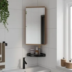 Corner bathroom cabinet with oak mirror 30x24x60 cm by , bathroom vanities - Ref: Foro24-357980, Price: 78,98 €, Discount: %