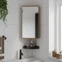 Corner bathroom cabinet with oak mirror 30x24x60 cm by , bathroom vanities - Ref: Foro24-357980, Price: 78,98 €, Discount: %