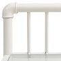 Nachttische 2 Einheiten Metall Glas weiß und transparent von vidaXL, Nachttische - Ref: Foro24-325102, Preis: 53,49 €, Rabatt: %
