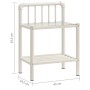 Nachttische 2 Einheiten Metall Glas weiß und transparent von vidaXL, Nachttische - Ref: Foro24-325102, Preis: 53,49 €, Rabatt: %