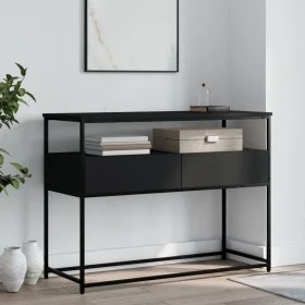 Black engineered wood console table 100x40x75 cm by , Side tables - Ref: Foro24-834150, Price: 72,43 €, Discount: %