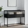 Black engineered wood console table 100x40x75 cm by , Side tables - Ref: Foro24-834150, Price: 72,43 €, Discount: %