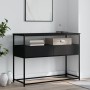 Mesa consola madera de ingeniería negra 100x40x75 cm de , Mesas auxiliares - Ref: Foro24-834150, Precio: 73,31 €, Descuento: %