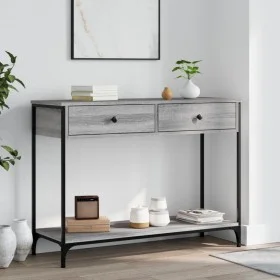 Sonoma gray engineered wood console table 100x34.5x75 cm by , Side tables - Ref: Foro24-834173, Price: 72,99 €, Discount: %